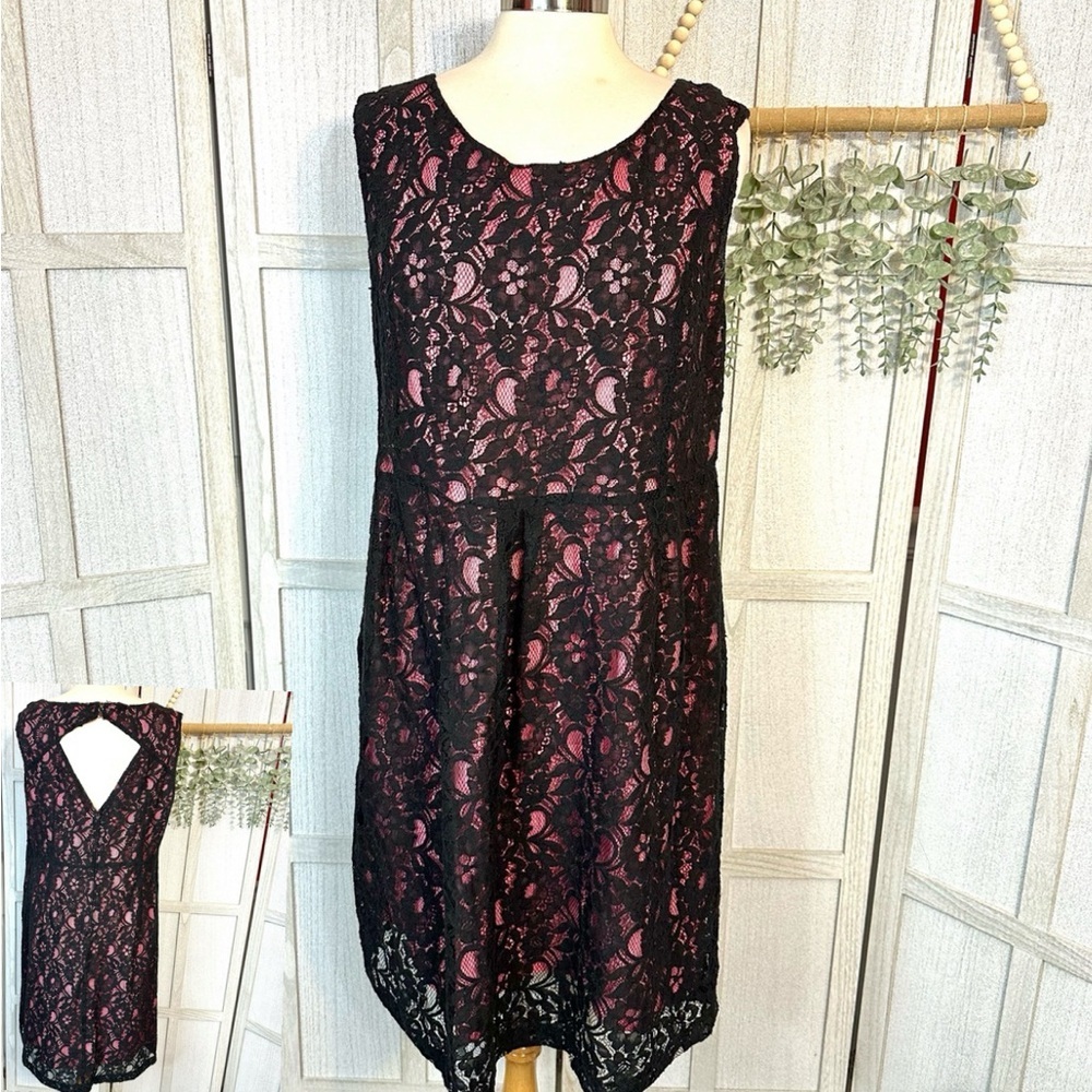 TORRID Lace Pink Homecoming Dress Goth Fairy Whimsy Cottagecore Cocktail Size 16